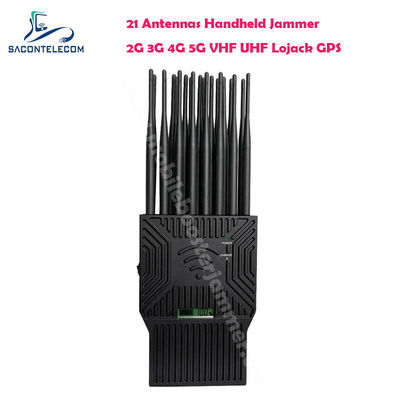 Draagbare het Signaalstoorzender 21 Antennes 21w 2G 3G 4G RC UHFvhf van WiFi Lojack