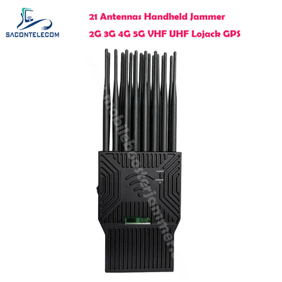 Draagbare het Signaalstoorzender 21 Antennes 21w 2G 3G 4G RC UHFvhf van WiFi Lojack